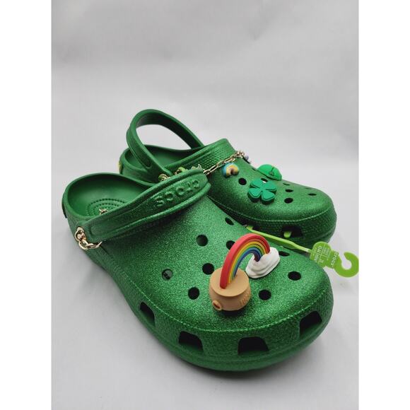 Size 10 Mens Lucky Charms Classic Crocs Free* Key Change & JiBBitZ Charms / 12 W